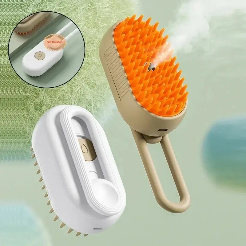 Cepillo de Vapor 3 en 1 para Gatos y Perros