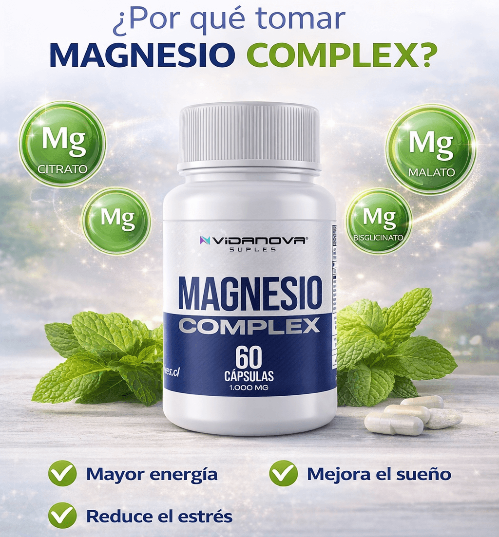 Magnesio Complex 1000 mg | Triple magnesio para tu bienestar diario