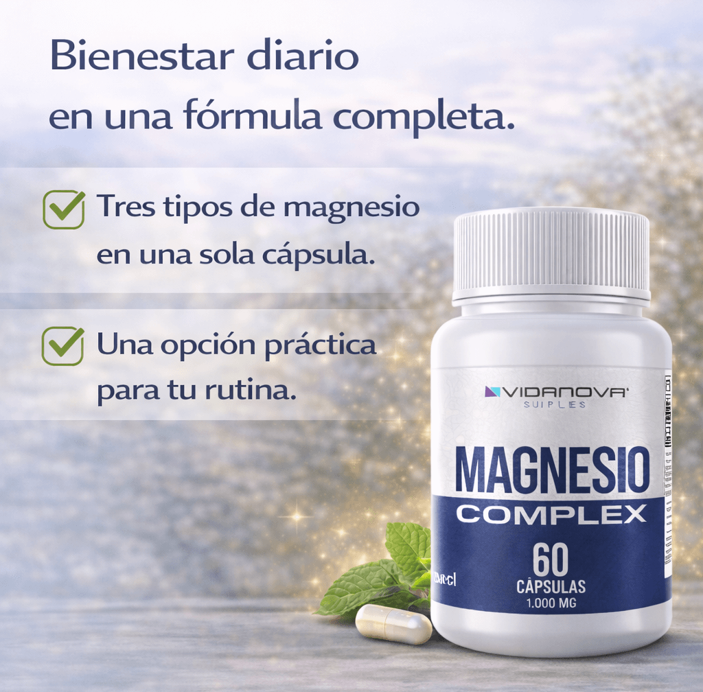 Magnesio Complex 1000 mg | Triple magnesio para tu bienestar diario