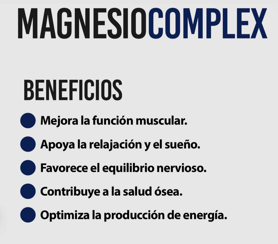 Magnesio Complex 1000 mg | Triple magnesio para tu bienestar diario