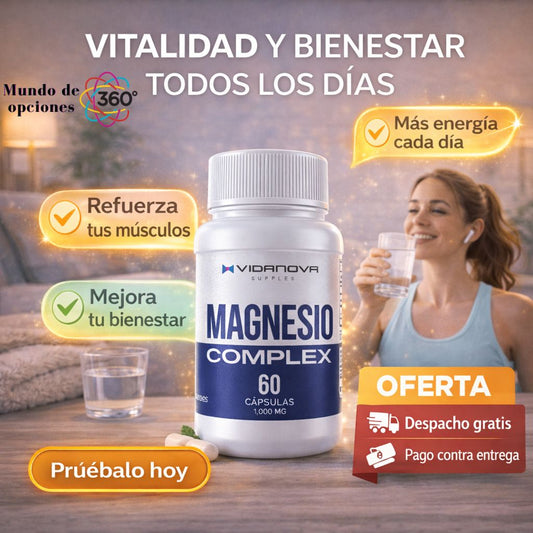 Magnesio Complex 1000 mg | Triple magnesio para tu bienestar diario